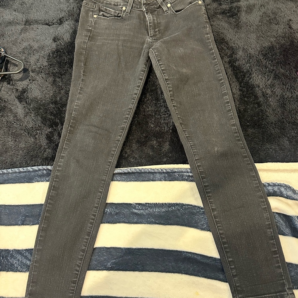 PAIGE Charcoal Skinny Jeans